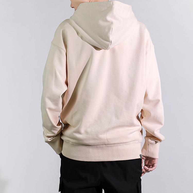 Puma Downtown Pullover Hoodie Men Tops Beige 596002-89