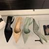 Summer New Women Pointed Toe Sandals Woman Pumps Sexy Thin High Heels Sandals Slingback Party Prom Mules Shoes