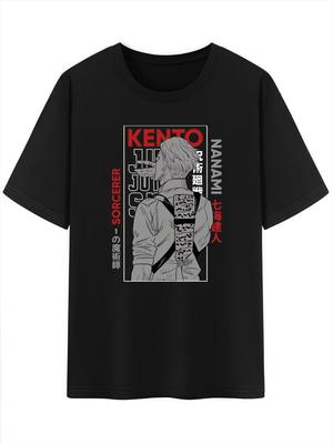 Унисекс Футболка Хлопковая с Рисунком Персонажа АнимеJJK Jujutsu Kaisen Впечатление от Персонажа Футболка с Коротким Рукавом - Летняя Хлопковая Мужская...