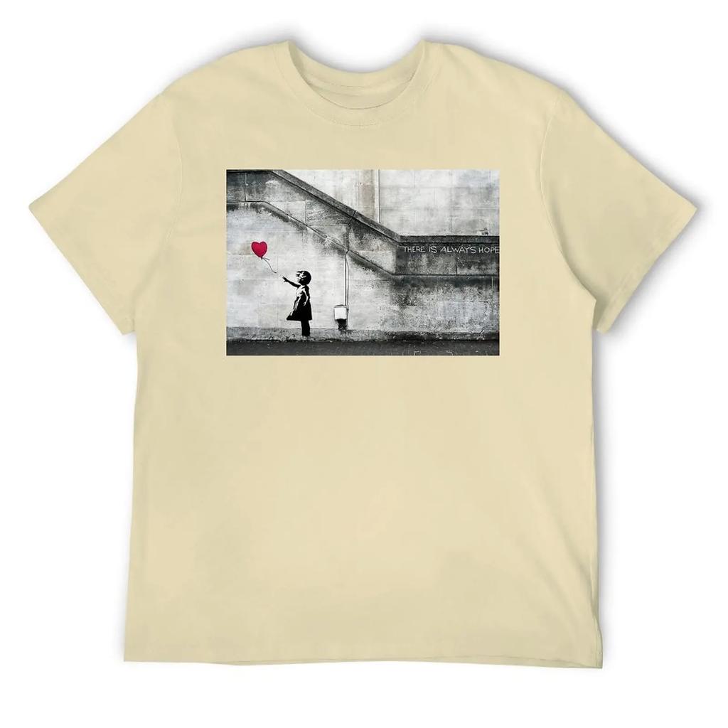 Balloon Girl There Is Always Hope Origi T-shirt Fresh Sport  Funny Novelty Tshirt Premium Travel Eur Size