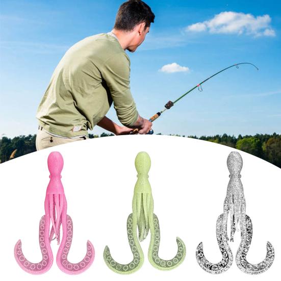10 шт. 11 см/4,2 г Светящаяся мягкая приманка-осьминог, Цветная ТПЭ, Светящаяся в темноте, Реалистичная бионическая искусственная приманка-кальмар, Морская пресноводная троллинговая рыбалка