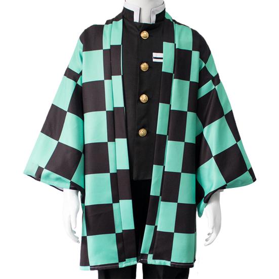 Костюм Demon Slayer с цифровым принтом, косплей, японское аниме, свободное кимоно, накидка для детей