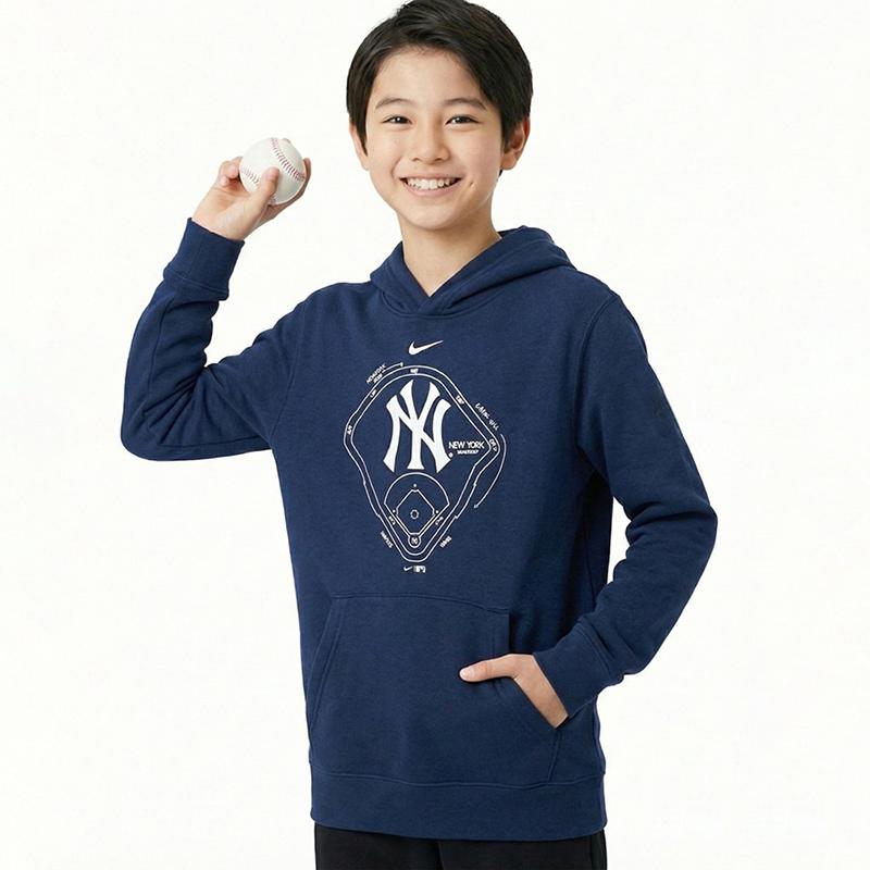Nike × Худи MLB New York Yankees Простое Универсальное Повседневное Удобное Свитшот С капюшоном С длинным рукавом Флис Детские худи 3Z3B3SBF7-NYY