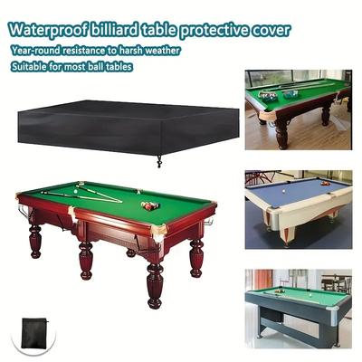 Черный чехол для бильярдного стола, Защищает ваш бильярдный стол от царапин и пролитий, Для использования в помещении/на улице, Бильярдные аксессуары