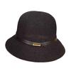 Cotton and linen knitted belt buckle decorative dome hat spring and summer elegant bucket hat ladies sunscreen sunshade basin hat