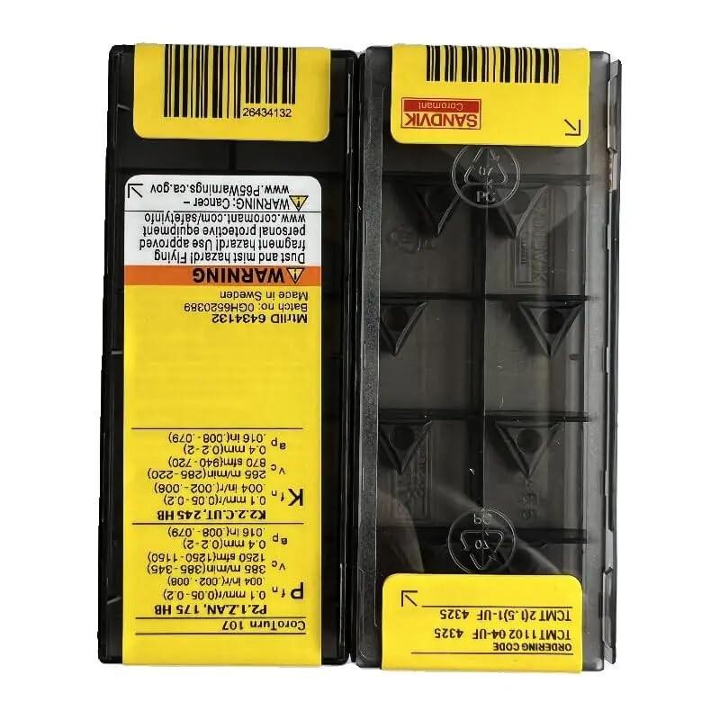 Оригинальная пластина Sandvik / TCMT110204-UF 4325 / Твердосплавная пластина для ЧПУ 10 шт.