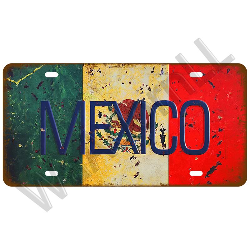 Metal Sign Germany USA Country Flag France Tin Sign Plaque Russia Spain Tinplate Plate For Wall Home Restaurant Craft Bar Decor