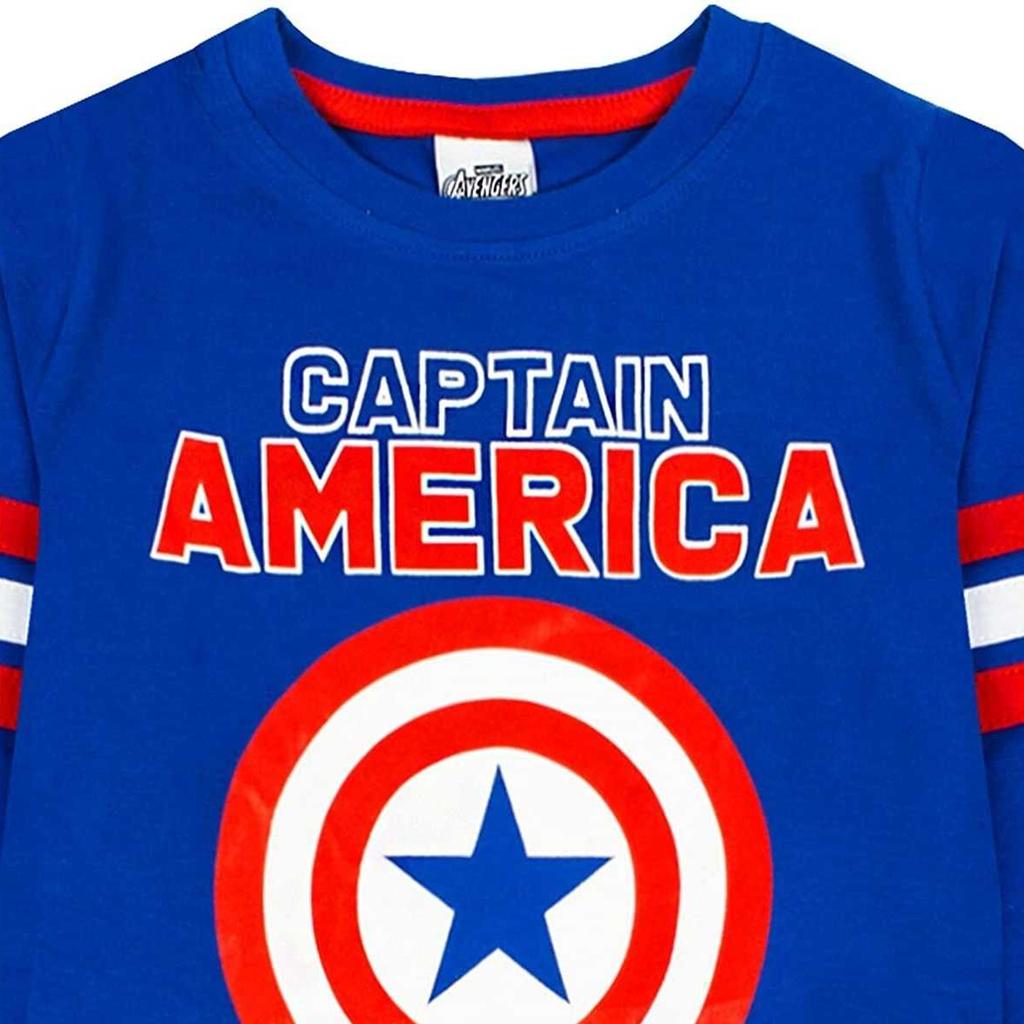 Captain America Мальчики Щит Длинный Пижамный Комплект