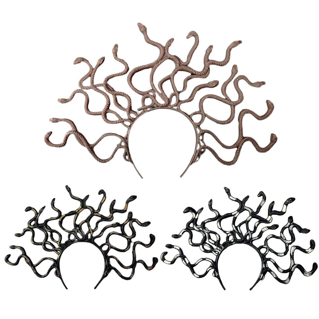 Headband Wearable Snake Hairband Cosplay Costume Novelty Medusa Snake Hairband for Adult Masquerade Headwear