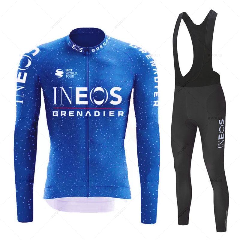 Комплект осенней велосипедной формы Ineos Grenadier Ropa Ciclismo Весенняя с длинным рукавом Велосипедная одежда MTB Велосипед Майка Велосипед Велосипедные шорты