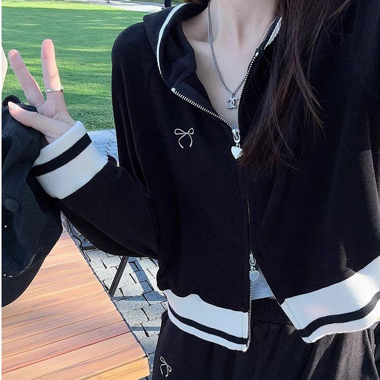 Women's Casual Korean-Style Two-Piece Sportswear Set for Spring and Autumn