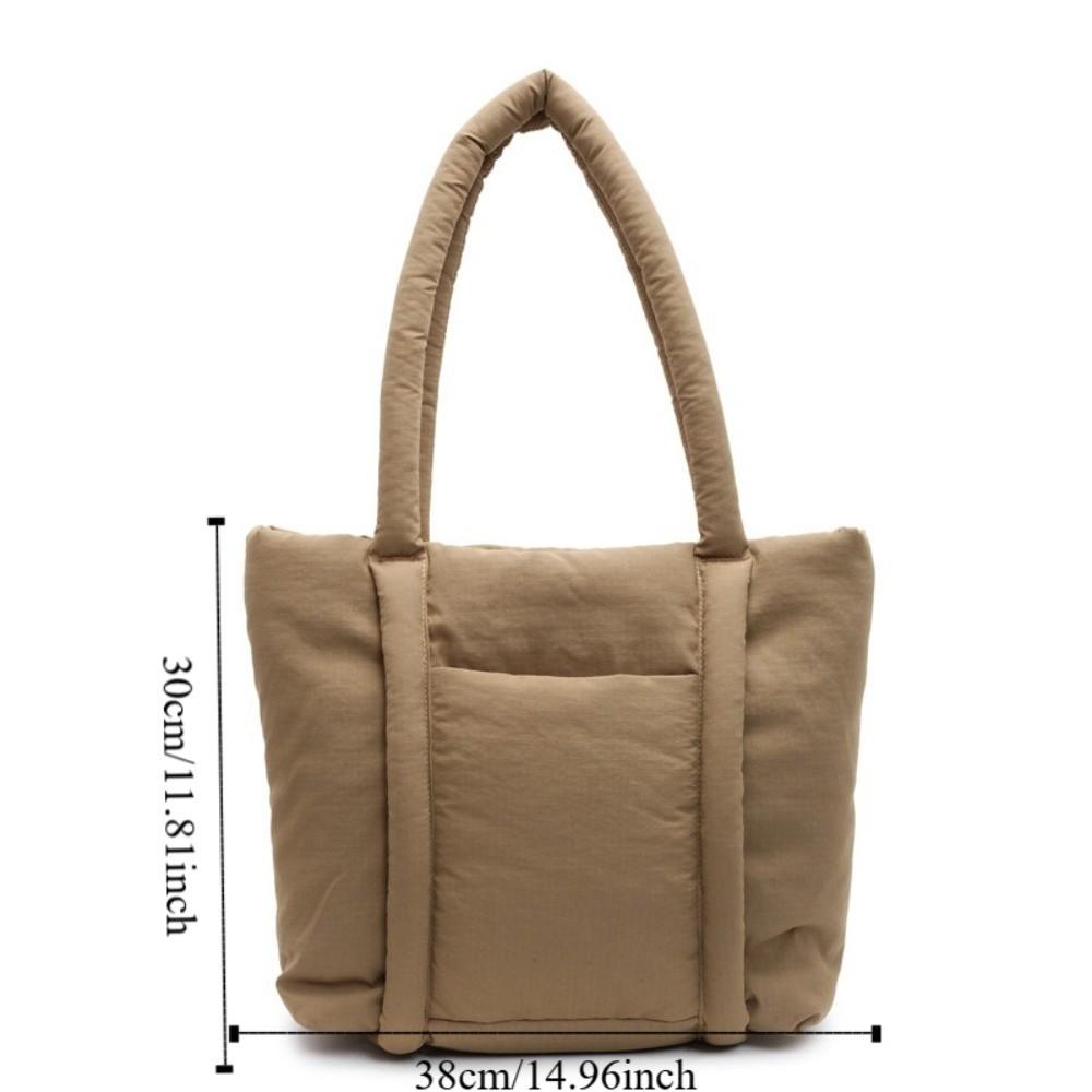 Nylon Large Capacity Handbag with Compartments Puffer Carryall Bag Casual Shoulder Bag  Women
