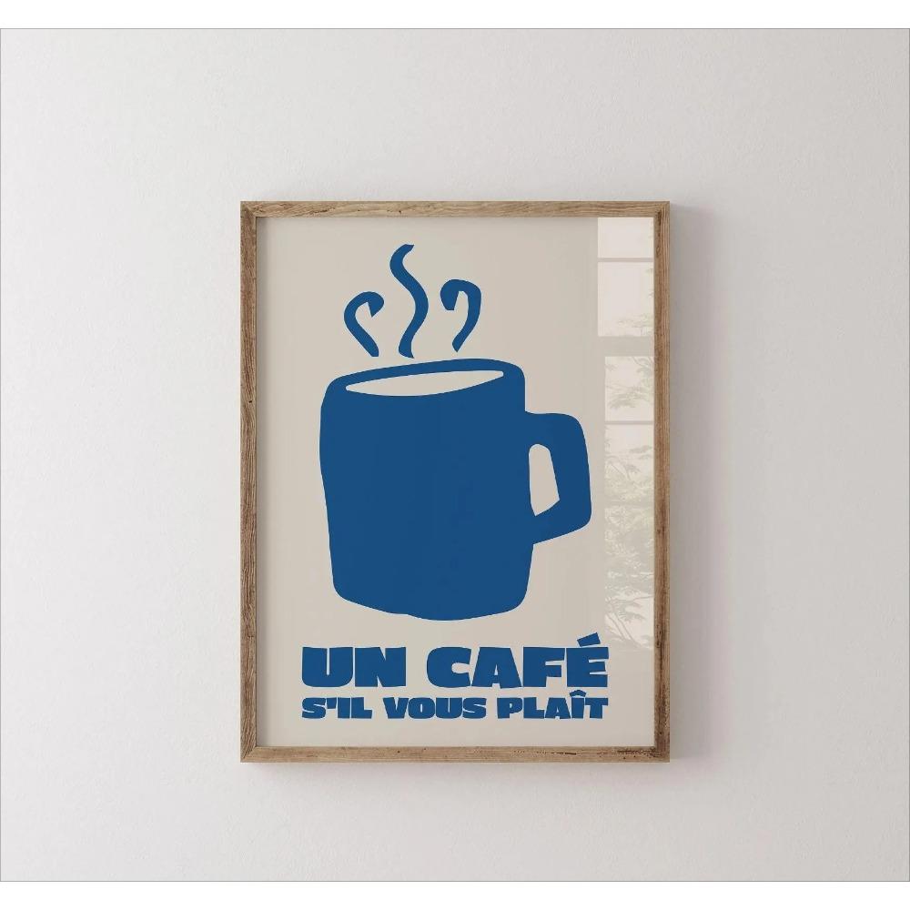 Stylish Minimalist Kitchen Wall Decor Chinese Gourmet Drinking Breakfast Coffee Print Modern Home Aesthetic Decor Perfect Gift