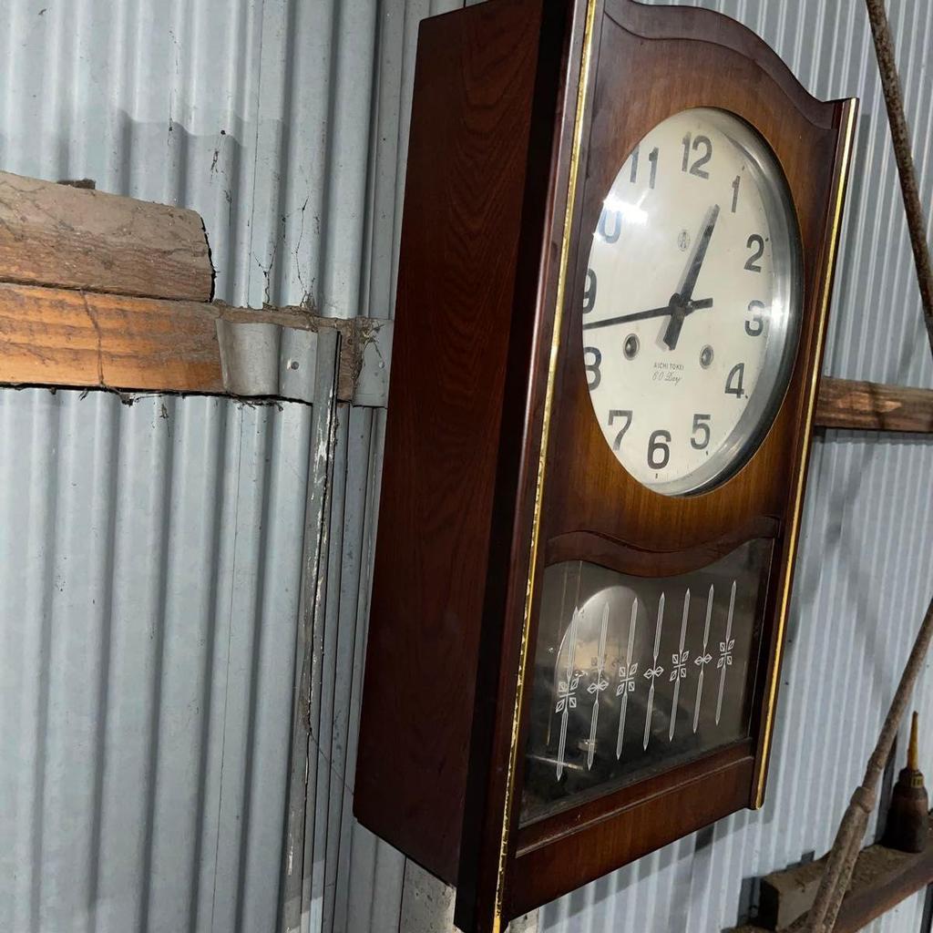 Б/у настенные маятниковые часы Aichi Clock AICHI TOKEI на 60 дней, ретро эпохи Сёва