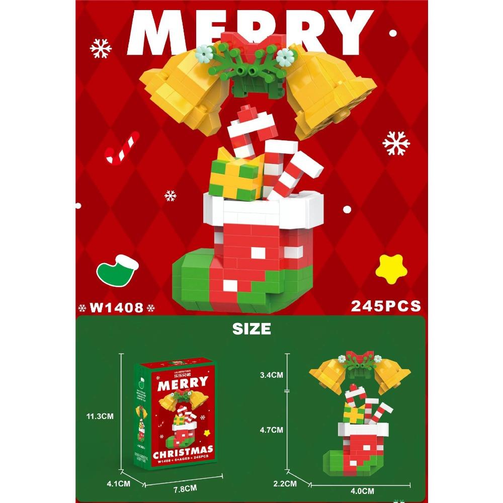 Рождественский строительный блок Санта-Клаус Снеговик Лось Дерево Микрокирпичная головоломка Сборная модель Домашнее украшение Рождественская вечеринка Подарок Детская игрушка
