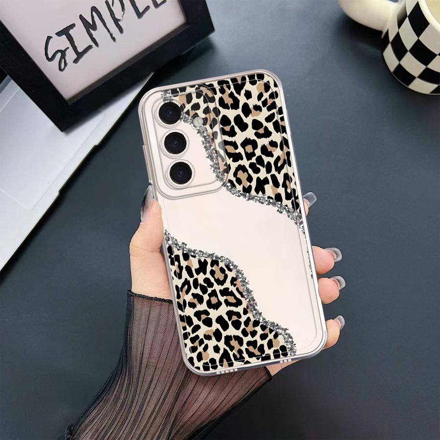 Минималистичный чехол с леопардовым принтом для телефона Samsung Galaxy A57 A54 A15 A34 A35 A55 A56 A25 A51 A36 A37 A52 A14 A16 A52 A17 A26 A24