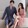 Couple Nightgown Women'S Spring And Autumn Cotton Long-Sleeved Bathrobe Long Cotton Men Can Wear Loungewear