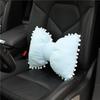 Butterfly Knot Car Neck Pillow And Lumbar Support Cushion Set Plush Bowknot Headrest Pillow Waist Support Charm Colorful C