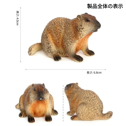 Oshhni 4-Piece Marmot Groundhog Figures, Realistic Animal Figures, Groundhog Model Toys, Birthday Gifts, Ornaments, Educational Toys for Kids, Hallowe
