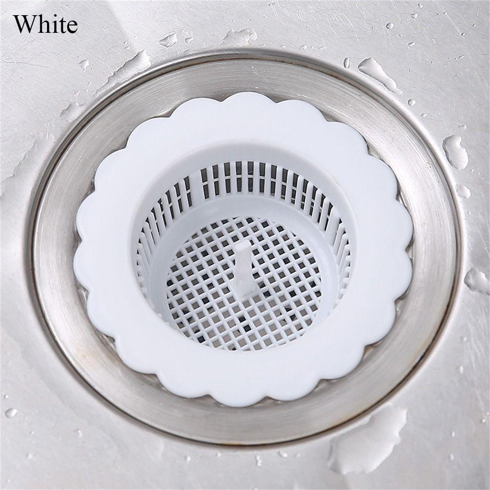Cylindrical Handle Hole Filter Flower Shape Floor Filter Durable Sink Drain Strainer  Bathroom