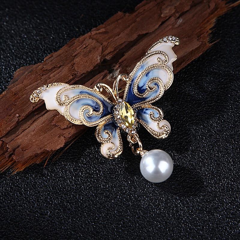 Diamond Butterfly Brooch Scarf Sweater Accessories