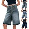 Women's Retro Loose High Waist Casual Fashion Denim Midi Pants