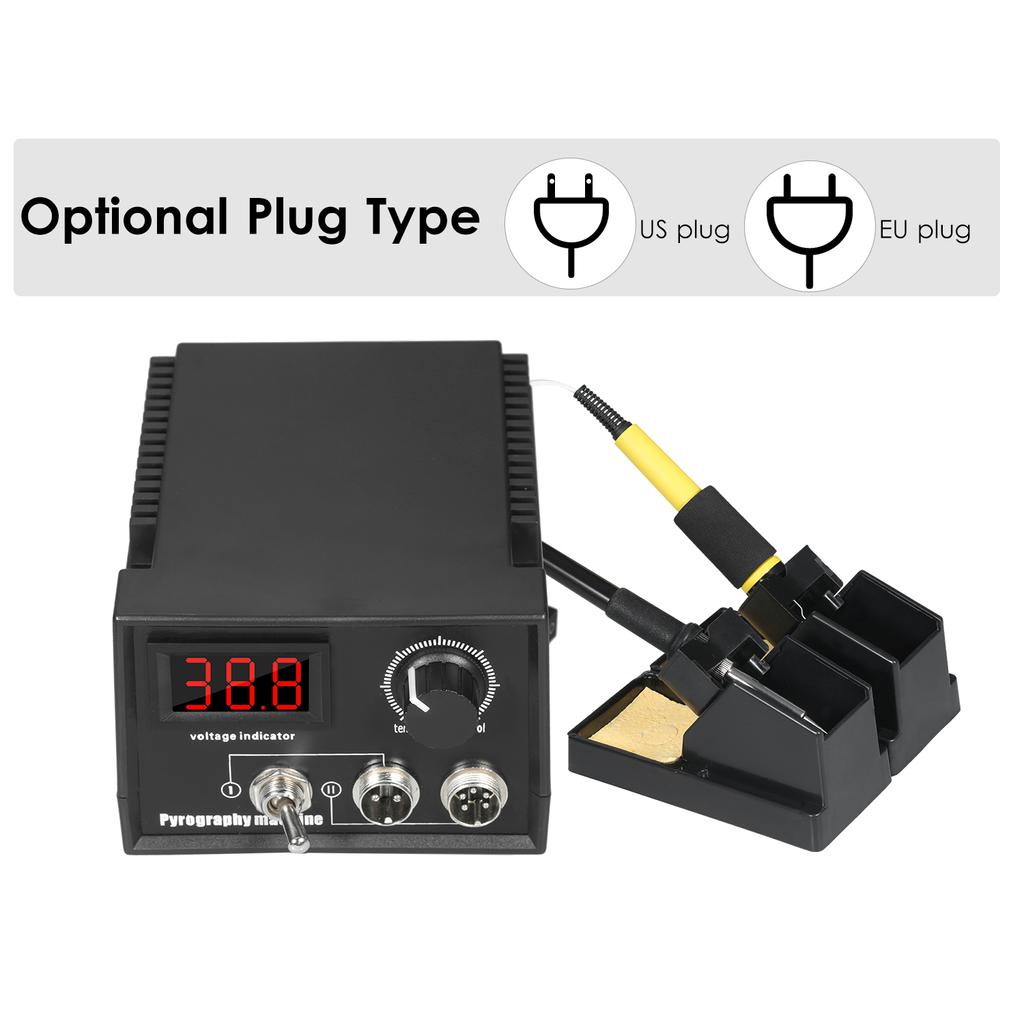 60W 220V 55-Piece Woodburner Pyrography Wood Leather Burning Tool Kit Adjustable Temperature 32 Fahrenheit  To