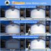 1/2 шт. Умный светильник с датчиком движения, 132 светодиода, 3 режима, Солнечный охранный светильник, IP65, Солнечный светильник для забора для улицы, двора