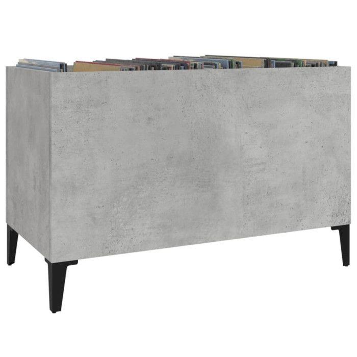 VidaXL Record Cabinet Concrete Grey 74.5x38x48 Cm Engineered Wood 831969