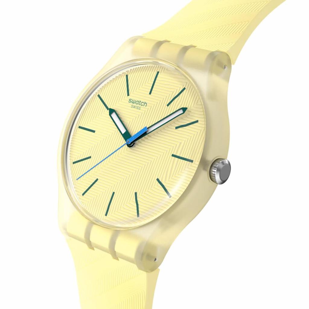 Swatch Часы New Gent BIOSOURCED CITRUS TILT SO29J102 Желтые