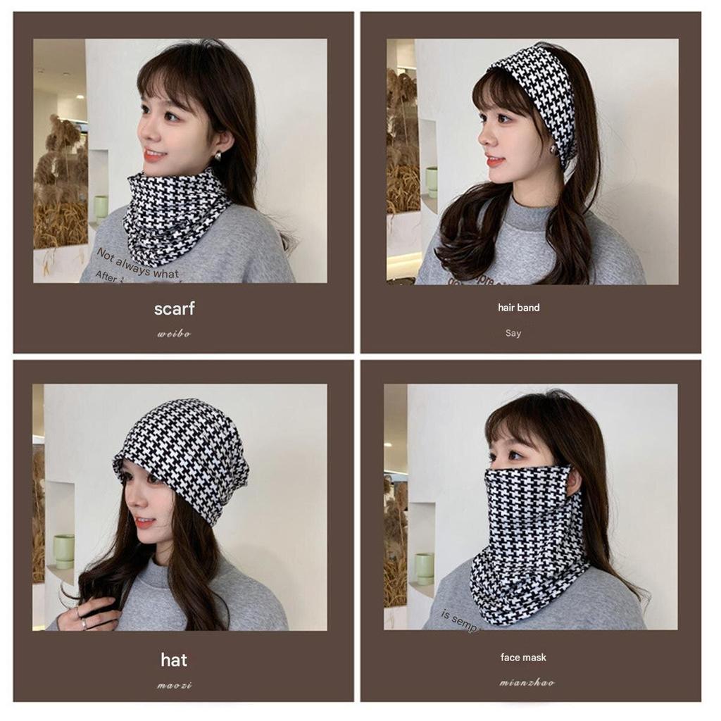 New Style Ear-hanging Versatile Mask Autumn and Winter Women's Multifunctional Scarf Cycling Warm Cold Korean Version Versatile