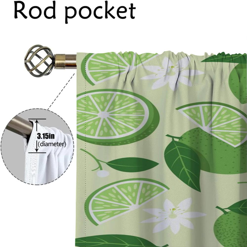 Modern Living Room Curtains for Camera Fruit Tulle for Bedroom Shades Partition Window Curtain Blackout Curtains 2 Pieces Child