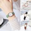 Women Watch Square Dial Adjustable Faux Leather Strap Elegant Minimalistic Gift Fashion Jewelry High Accuracy Metal Dress Wrist Watch for Daily