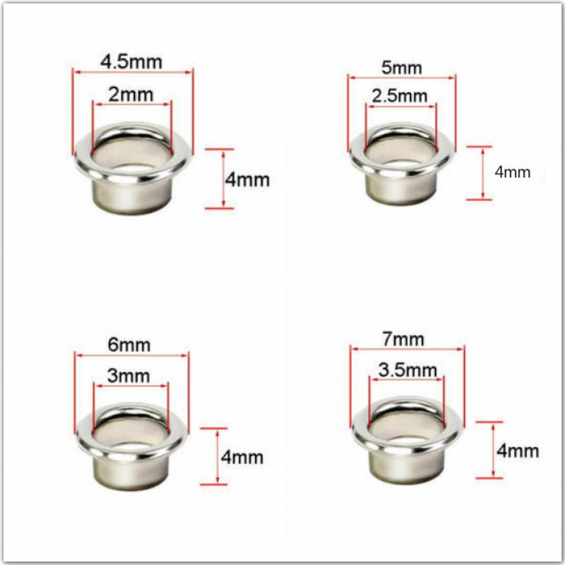 50 шт. 1,5-3,5 мм латунные петельки из кожи для ремонта, круглые кольца для глаз для обуви, сумки, одежды, кожаный ремень, шляпа