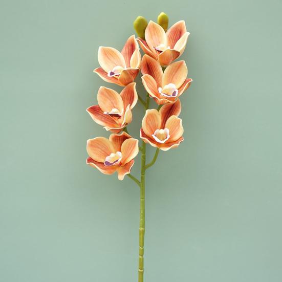 Декоративный искусственный цветок яркий пасторальный реалистичный цимбидиум искусственный цветок домашний декор