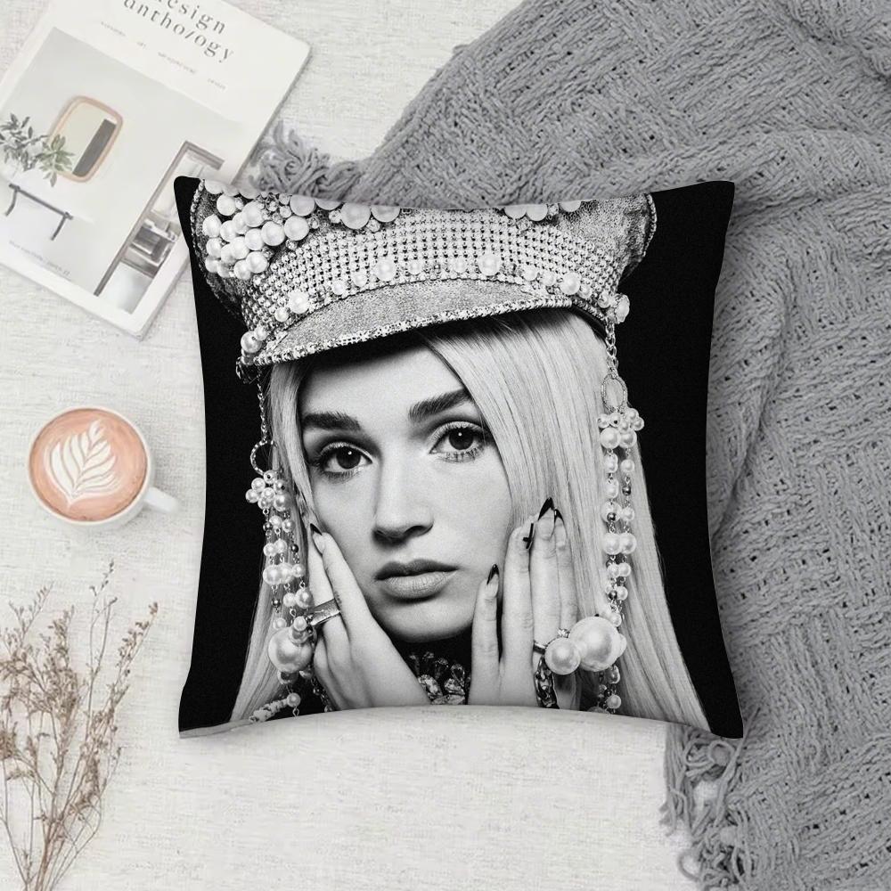 Singer Negative Spaces P-Poppy Наволочка Квадратная Двусторонняя Печать Короткий Плюш Чехол для Подушки на Диван Спальня Прикроватная Подушка