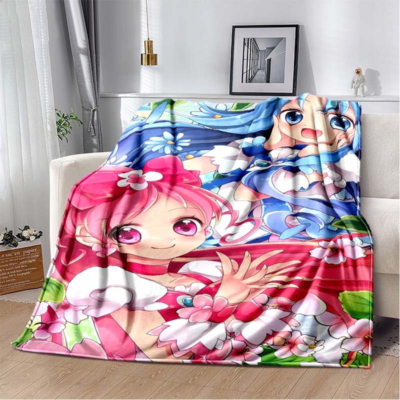 This 3D printed Pretty Cure soft plush blanket is made of flannel and is suitable for use in living rooms, bedrooms, beds, sofas