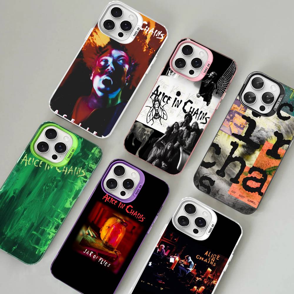 A-Alice I-In C-Chains Phone Cases For iPhone 17 16 15 14 13 12 11 Plus Pro Max Pro Color Matte Cover