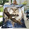 3D Eagle Printing Blanket Flannel Soft and Comfortable Blanket Blankets for Beds Picnic Blanket Warm Blanket Birthday Gift#(1)