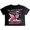 Женский укороченный топ Green Day: Американская мечта (Маленький)