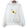 2025 Bee Happy Lovely Hooded Pullovers Women and Men Cute Graphic Hoodie Casual Autumn_winter Loose Sweatshirt Cartoon Comic Clo
