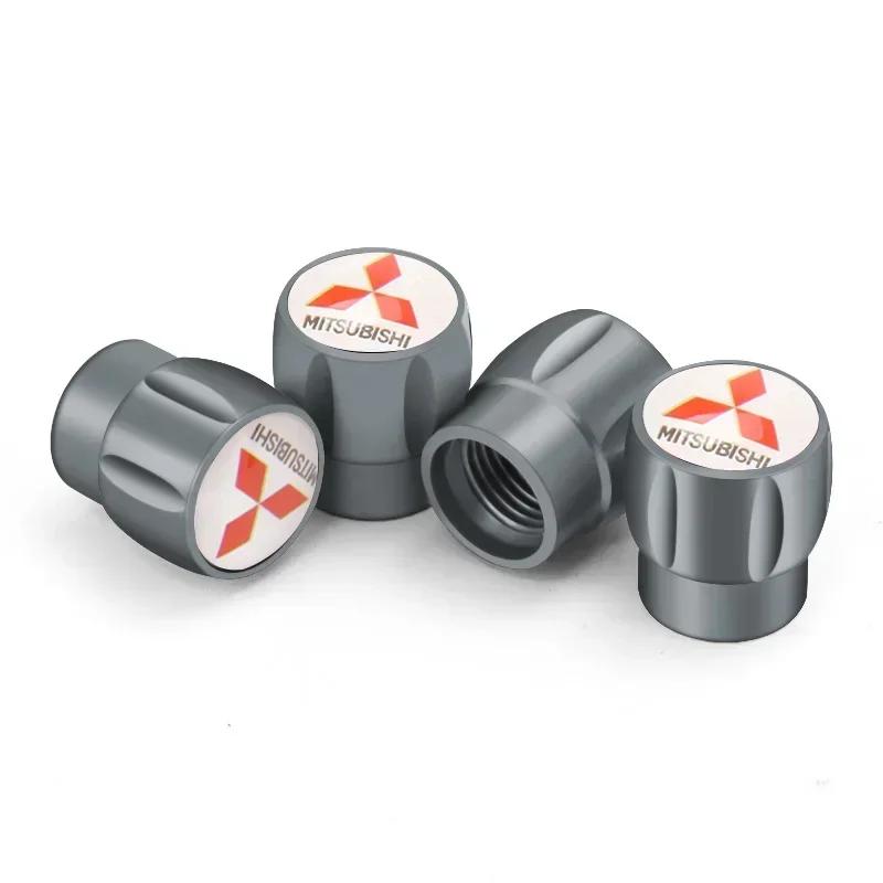 for Mitsubishi Badge Car Wheel Valve Valve Stem Caps Outlander ASX Eclipse Lancer Galant L200 Colt Pajero Accessories