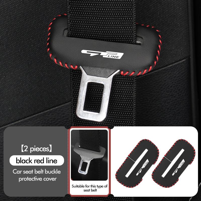 Car Seat Belt Buckle Clip Protector Anti-Scratch Seatbelt Plug Cover For KIA gt gtline Xline ceed Forte RIO STINGER Seltos K3 K4 JM7