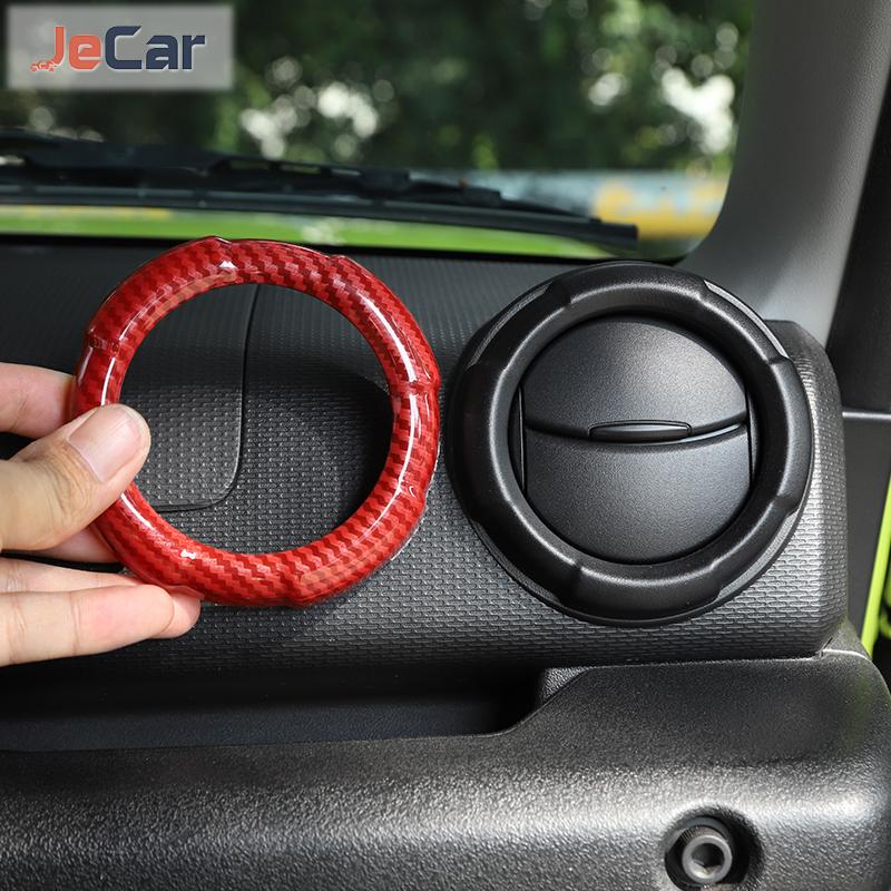 ABS Car Air Conditioning Vent Outlet Decoration Ring Cover Stickers Frame For Suzuki Jimny Up Car Interior