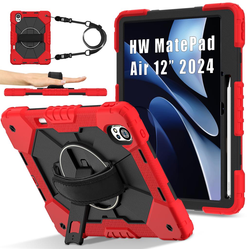Защитный чехол-подставка для Huawei MatePad Air X 2025 2024 12,0 дюйма Модели LRT-W20 LRT-W30 BKY-W20 BKY-W00 Прочный Поворотный на 360 градусов Чехол