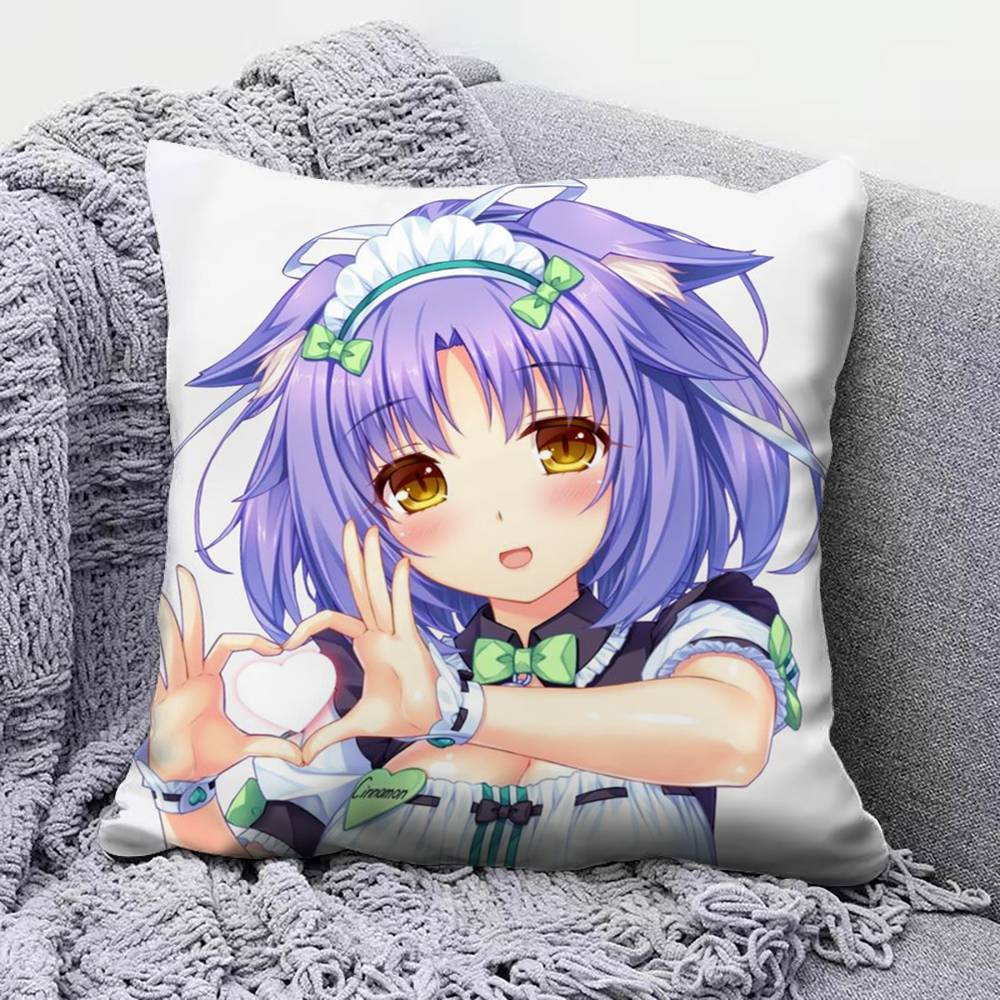 Аниме-игра Nekopara Девушка Чехлы на Подушки для Дивана и Декоративные Пользовательские Наволочки