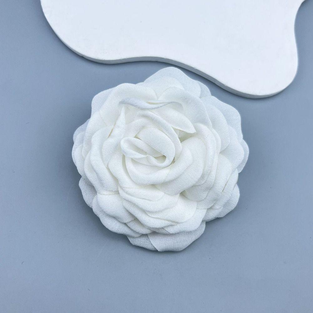 9CM Camellia Brooch Large Flower Badge Handmade Clothing Accessory Dress Accessories