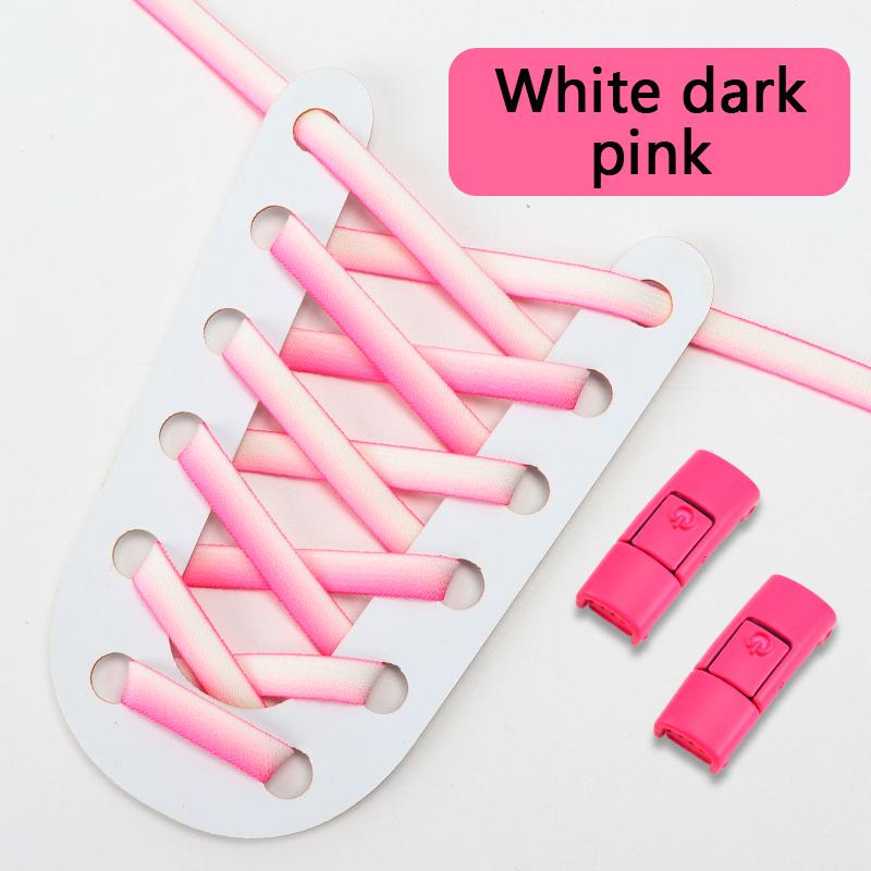 NO.8 11 Color Elastic Shoelaces Without Tie Flat Shoe Laces Men And Women Casual Shoes Lazy Shoelace Press The Metal Lock Unisex