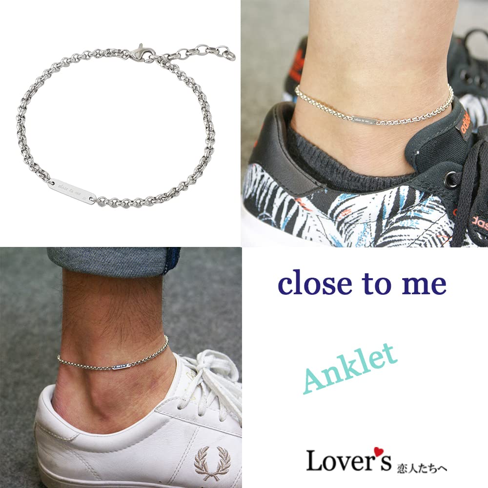 Два хирургических нержавеющих браслета можно носить и парный аксессуар [Закрыть меня] браслет на щиколотку, сталь, гравировка, мужской, женский, подарок, [отдельный предмет] SBR11-026A (Маленький)