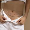 1Pcs Gold Rhinestone Waist Chain Multilayer Belt Chain Sexy Crystal Belly Body Chain  Woman